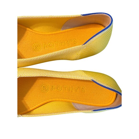 Rothys The Point Marigold Yellow Flats Slip Ons Shoes Comfort Pointed Toe Size 8 - Picture 7 of 8